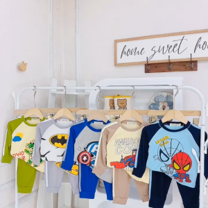 Bộ Dài Tay Thể Thao Thun Lạnh Bé Gái Bé Trai Minky Mom [8 -25 ký ]  Vải Thun Lạnh Động Vật Dễ Thương Bộ Quần Áo Trẻ Em Thu Đông