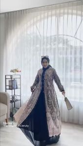 Humaira99 Gamis Syari Muslim Dress Hijab Muslimah Atasan Wanita Long Dress Terbaru Terlaris Pesta Kondangan Lebaran Ceruty Babydoll Mix Brokat Tile Sapto Nisrina