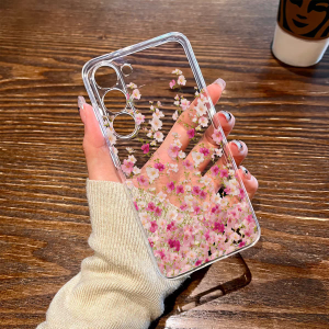 Floral Pattern Clear Soft Silicone Phone Case For Samsung Galaxy A73 A72 A71 A56 A55 A54 A53 A52 A51 A50 Daily Simple Back Cover