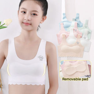 Kuchar 3 cái áo ngực cho cô gái tuổi teen sinh viên mới cô gái giai đoạn phát triển đồ lót màu trơn thể thao không dây áo lót Đào Tạo