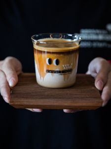 Smart Measured Glass Coffee Cup 2.0 Official Version Absolutely Small Fan Co-creation Dirty Cup American Style Handmade Rarariddo