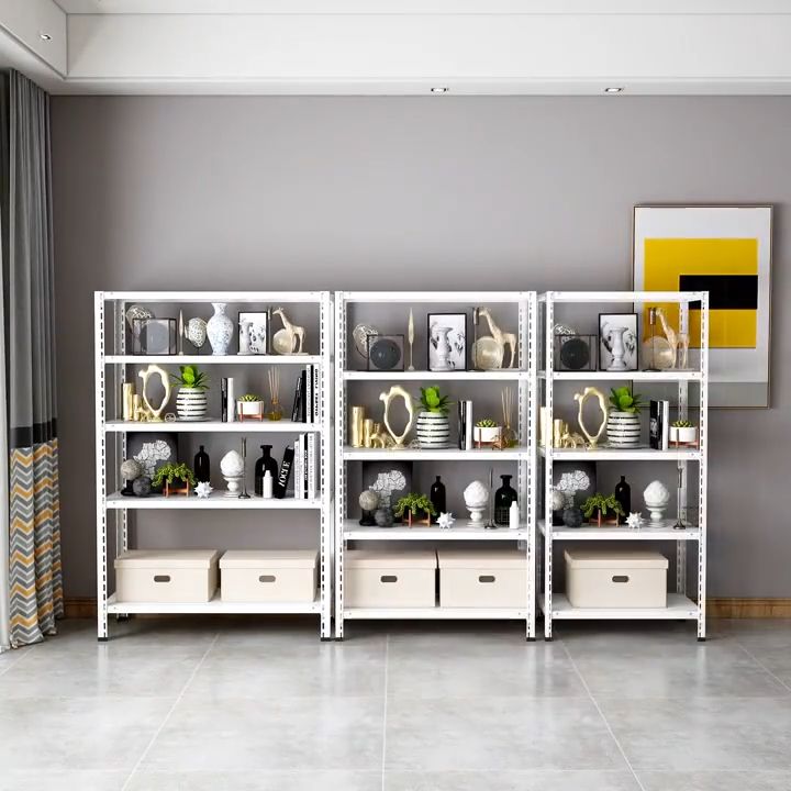 6 Layer Metal Rack Organizer Heavy Duty Bearing 450KG Steel Shelf Space ...