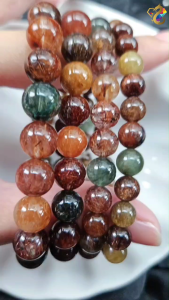 Graduation Grade Natural Old Mine Colorful Rutilated Quartz Bracelet