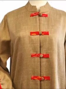 Minea outer tenun kombinasi katun linen Abirah