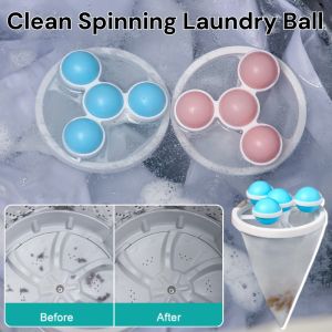 Clean Spinning Laundry Ball Reusable Hair Remover Floating Hair Filter Clothes Cleaning Ball