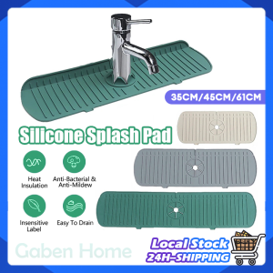 Kitchen Sink Faucet Mat 35-61CM Lengthened Splash Proof Pad Anti Slip Bathroom Guard Sink Drain Pad Countertop Protector