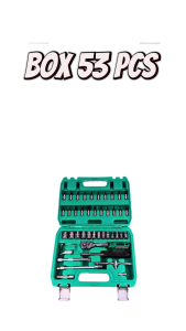 FEIBAO Alat Perkakas Set Lengkap Isi 46/53 Pcs |  Ukuran 24/72 Gigi Kunci Pas Ratchet & Mata Shock