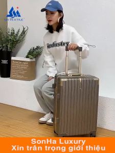 FREESHIP HỎA  TỐC - VALI CAO CẤP KHUNG NHÔM MẠ VÀNG 24K - Size Tiêu chuẩn 20/24 - KHOÁ SẬP KÉP - Bảo Mật Chắc Chắn - SANG TRỌNG ĐẲNG CẤP