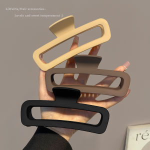 Fashion Rectangle Hair Clips for Women Girls Matte Frosted Hair Claws Korean Headwear Hairpin Crab Barrette Hair Accessories