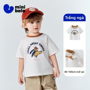 MINI BALA | Áo Thun Chống Khuẩn Cảm Giác Mát Lạnh Nhanh Khô Hình Động Vật Dễ Thương
