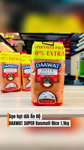 Gạo Ấn Độ hạt dài DAAWAT Super Basmati Rice 1kg