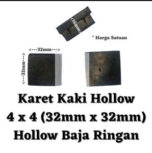 karet tutup kaki meja kursi rak besi hollow 4x4 baja ringan