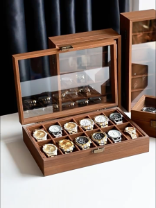 O-KAY 3/6/10/12 Slot High-Grade Watch Box Carbon Fiber Design Display Watch Storage Case Black