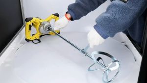 SENDA Industrial Grade 2100W High Power Electric Mixer 6 Speed Adjustment 3 Speed Deceleration Multi-Functional Electric Mixer for Concrete Paint Latex and Mortar