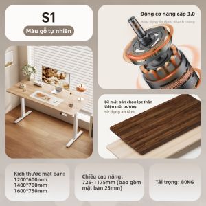 Brateck | Bàn Làm Việc Điện Điều Chỉnh Tự Động