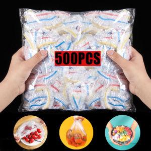 500pcs Saran Wrap Colorful Disposable Food Cover Food Grade Fresh-keeping Plastic Bag Kitchen Refrigerator Accessories