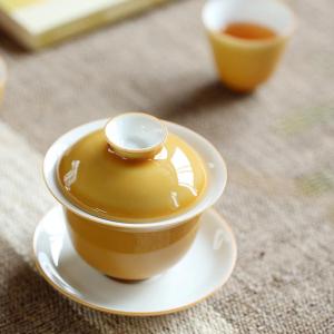 Non-scald Large-size Gaiwan White Porcelain Tea Cup