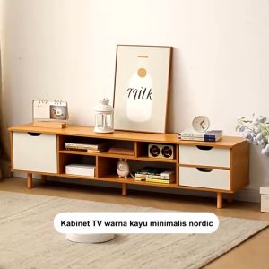 Meja Tv Lemari Tv Rak Tv Meja Buffet Minimalis Modern Murah 140CM Buffet TV Kayu Model Terbaru