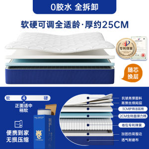Compressed Latex Spring Mattress Box Bedroom Home Use Soft Brand Name 20mm Thick Dormitory Foldable Mattress Independent Bag Springs