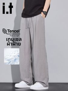 izzue | Quần Dài Ống thẳng Tencel Linen Phong Cách Mỹ Cảm Giác Mát Mẻ