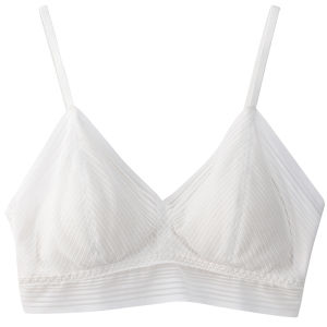 Áo Ngực Lụa Tơ Tằm Gợi Cảm Kiểu Pháp Cho Nữ Áo Ngực Ren Lưới Thoáng Khí Không Dây Vai Mỏng Áo Ngực Lụa Tơ Tằm