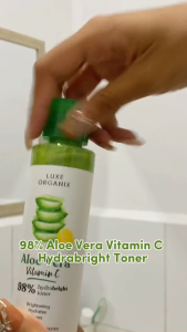 LUXE ORGANIX Aloe Vera Calming Toner 150mL – Alcohol-Free Brightening & Hydrating Toner with Vitamin C