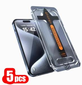 5Pcs HD Dust-proof Screen Protector For Samsung S24 Ultra S26 S25 Plus S23 S22 S20 FE M51 M34 Easy Installation Tempered Glass