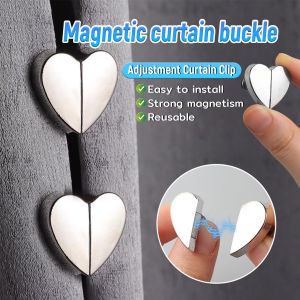 Ellebreen 1Set Curtain Magnetic Button Prevent Light Leakage Detachable Window Curtain Close Clip