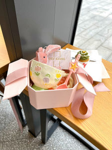 Large Capacity Ceramic Breakfast Cup with Relief Oats Design Tulip Gift Cup 3D Sculpture Underglaze Color Dinnerware for Women