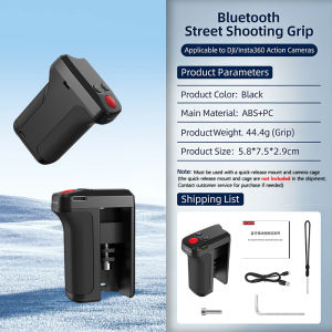 Bluetooth Remote Control Grip for DJI Osmo Action 6/5pro/4 Street Photo Vlog Grip Mount Quick Release Photography Accessories