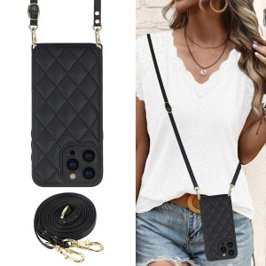 Kes telefon bimbit iphone14 pro max Sarung iPhone 13 pro max Dengan Tali Lanyard Cengkerang lembut silikon iphone 11 12 pro max Cangkang Pelindung untuk iphone 15 pro max Case For Apple iPhone15 Plus 14promax X XR XS Max 8Plus Cover With Strap Lanyard