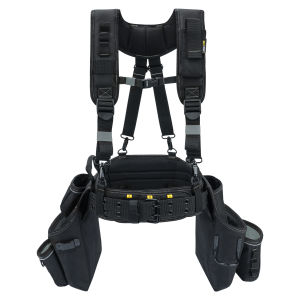 Carpenters Tool Belt with Suspenders Professional Tool Belt Combo Organizer With Tool Pouch Suspenders with 32 Pockets and Loops