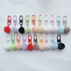 20/10/5 PCS Macaron Colored Plush Ball Keychain Pendant Small Plush Ball Bag Decoration
