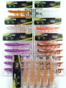 Yoofish Soft Shrimp Fishing Lure 70mm 3.5g 6pcs 100mm 6.8g 5pcs Multi-jointed Soft Swimbaits For Freshwater Bass Trout Fishing