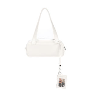 JANDRESS | Cool White Small Boston Bag Single Shoulder Bag