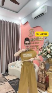 A83 Bộ Áo Tay Hến In Chữ Quần Suông