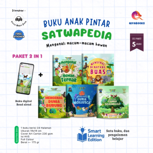 Seri Satwapedia (1 Set Isi 5 Buku) - Edukasi Belajar Dunia Hewan Full Color - Bonus Voice Magic Book