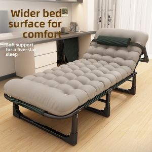 Foldable Office Desk Nap Chair Single Person Bed Portable Adjustable Backrest Recliner Chair Home Use Office Seat Lie down