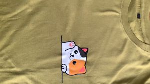 kaos tshirt atasan wanita perempuan cewek lengan pendek katun seragam custom