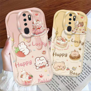 Cute Rabbit Silicone Phone Case for OPPOA11 A11x A11s Womens Full Cover Style Adorable Girl Heart Animal Pattern Simple Popular Element