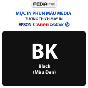 Mực In Màu Media Dye (Nước) Tương Thích Máy In Phun Màu Canon HP Epson Brother Chai 100ml Mực In Tiết Kiệm Chi Phí