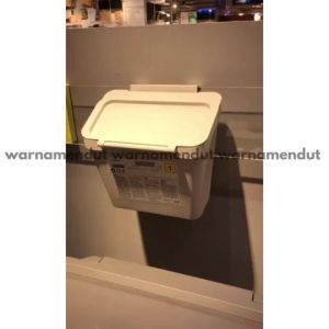 WMO IK6679 Tempat sampah wadah serbaguna plastik dengan tutup untuk digantung uk 26x16x31cm