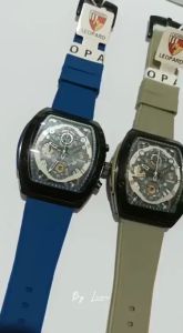 Jam Tangan Pria Leopard 8802 Analog Chrono Original Persegi Rubber