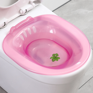 Ergonomic Toilet Bathing Basin Female Private Part Washer Non- Stooping Stool Mat Included Face Soaking Bowl for Pregnant Women