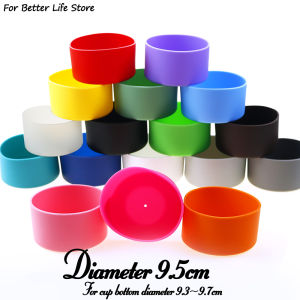 For Better Life 1Pc 9.5cm Soft Silicone Cup Bottom Sheath Protector Sleeve For Glass Water Tea Bottle Anti Damage Accessories