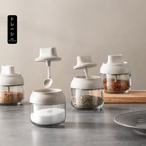 Lọ đựng gia vị thủy tinh FEEKA chống ẩm có thể xếp chồng hũ thủy tinh đựng gia vị cao cấp siêu kín
