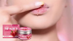 EELHOE | Strawberry Lip Scrub Exfoliating Preventing Drying Cracking Remove Dead Skin Improve Dullness Moisturizing Brightening Lip Care