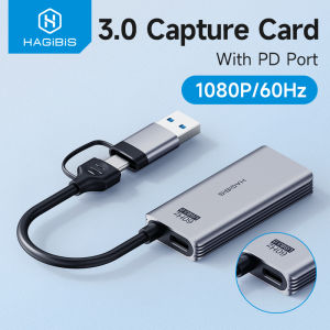 Hagibis | Hagibis USB 3.0 Video Capture Card With 100W PD For Meta Quest 3 iPad HDMI to USB/Type-c Gaming Live Streaming Video Recorder