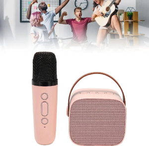 Mini Outdoor Speaker Home BT Party Speaker Wireless Portable Karaoke Speakers with Microphone Audio Card