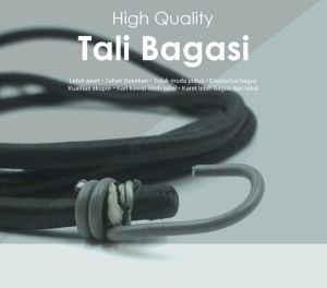 TALI BAGASI MOTOR 200Cm HITAM//MERAH//KUNING Panjang 200 CM Tali Ikat Barang Tebal Tali Bagasi Premium// Panjang 2 Meter